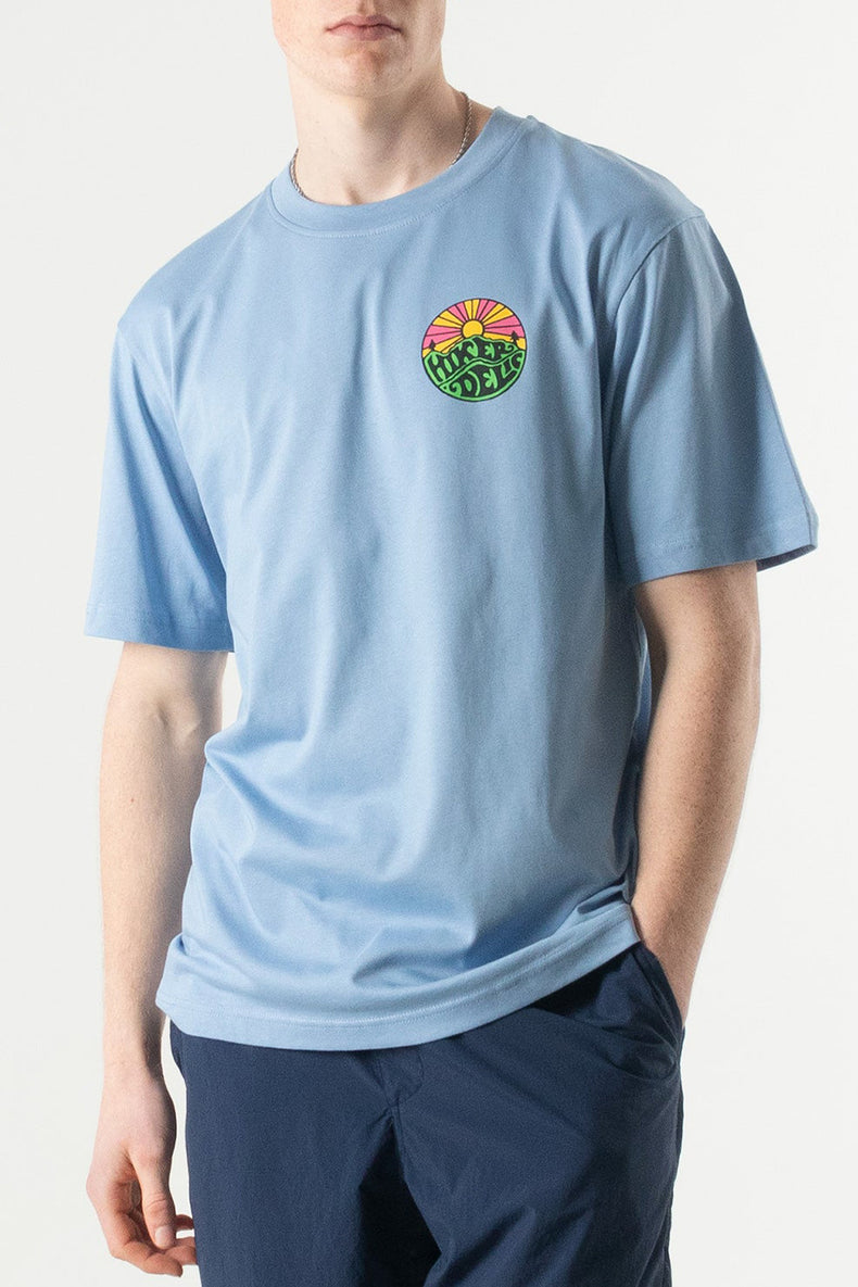 Hikerdelic Fjord Blue Original Logo T-Shirt