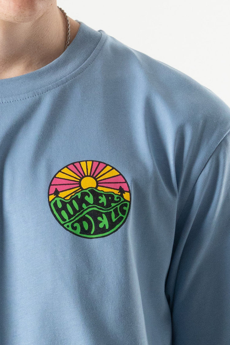 Hikerdelic Fjord Blue Original Logo T-Shirt