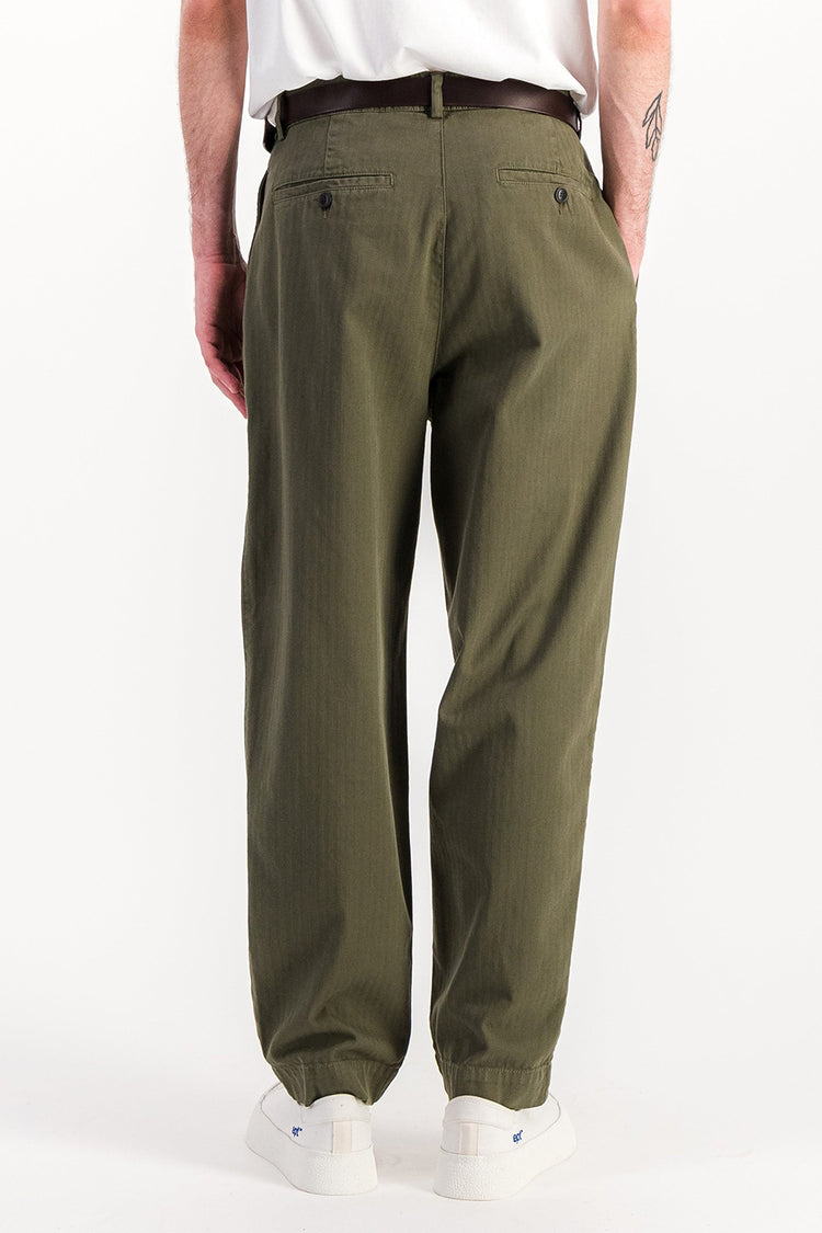 Parages Khaki Double Pleats Pants