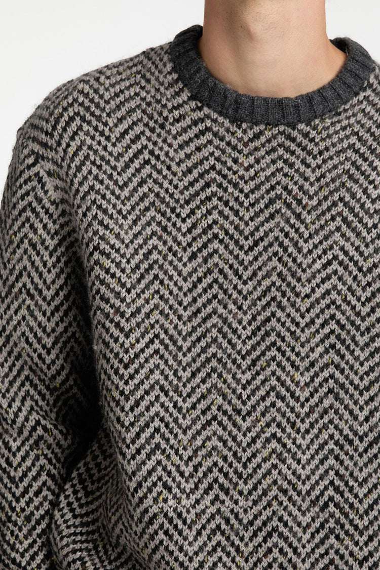Selected Homme Flint Gray Asphalt Harry Relaxed Knit Jumper