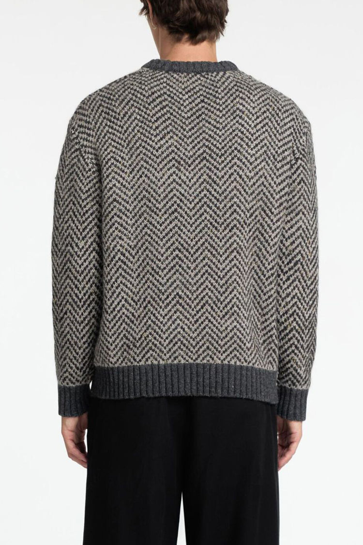 Selected Homme Flint Gray Asphalt Harry Relaxed Knit Jumper