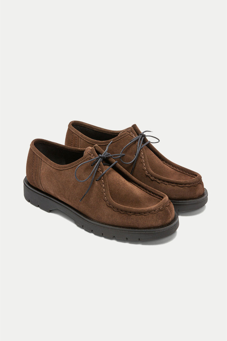 Kleman Chocolate Padror VV Suede Lace Up Shoes Mens