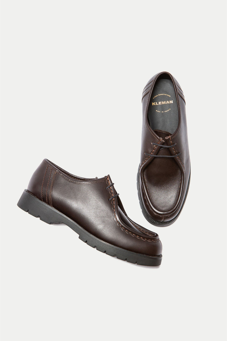 Kleman Dark Brown Padror Lace Up Shoes Mens