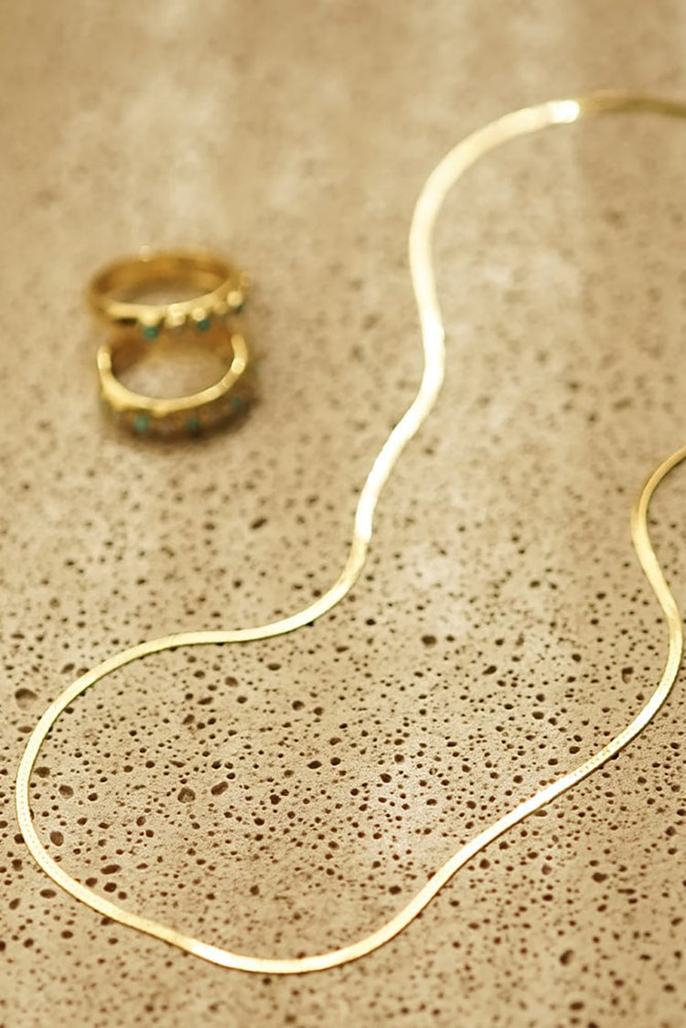 Daisy London Gold Plated Fine Snake Chain Necklace