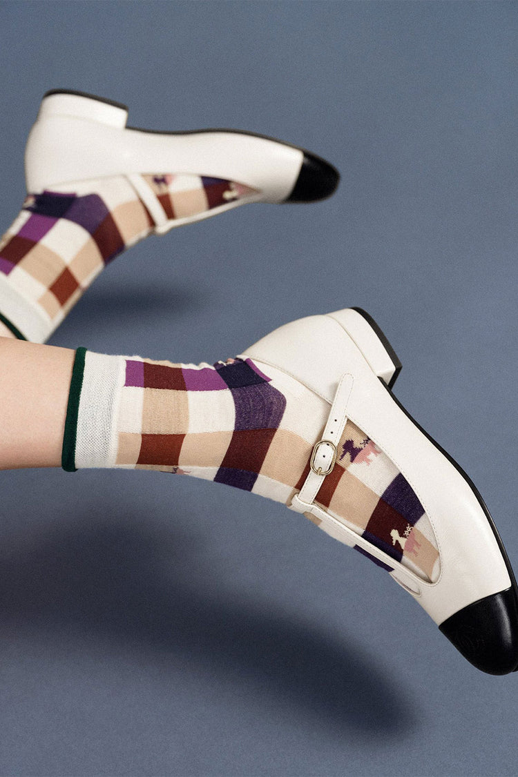 Hansel From Basel Ivory Coucou Short Crew Socks