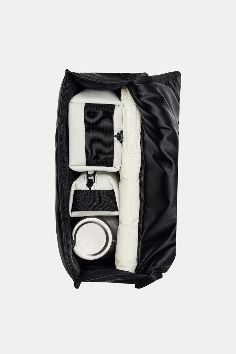 Rains Black Puffed Backpack Mini