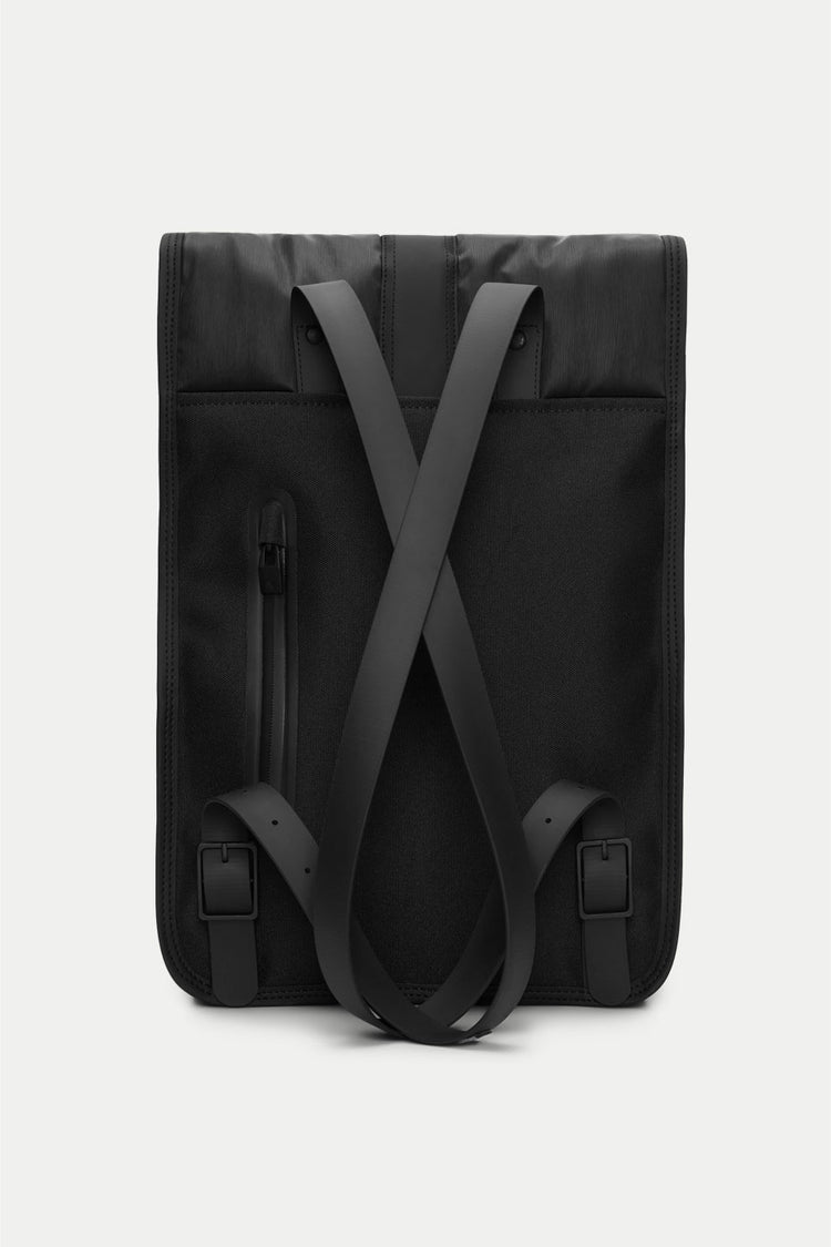 Rains Black Puffed Backpack Mini