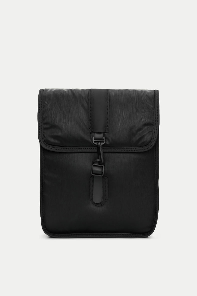 Rains Black Puffed Backpack Micro W3