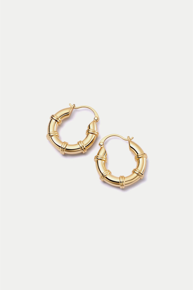 Daisy London Gold Chunky Hoop Earrings