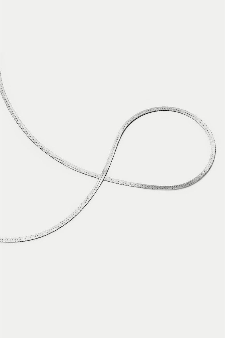 Daisy London Silver Fine Snake Chain Necklace