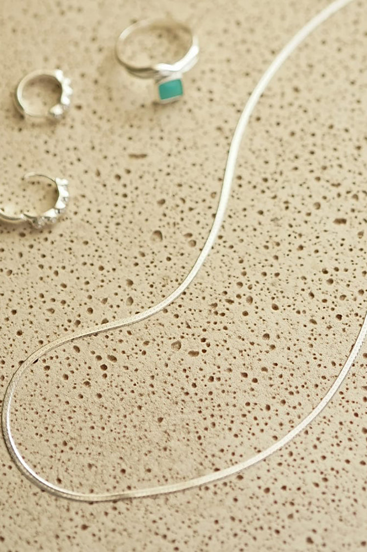 Daisy London Silver Fine Snake Chain Necklace