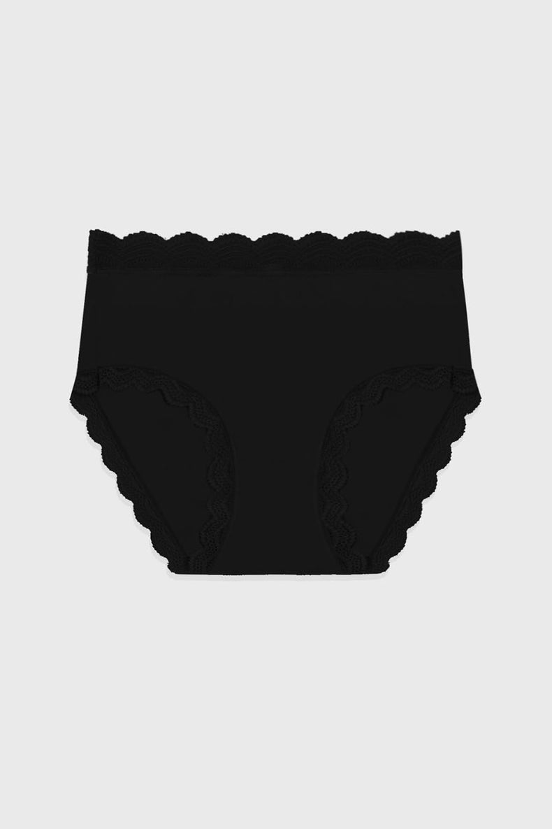 Stripe & Stare Black High Rise Knicker