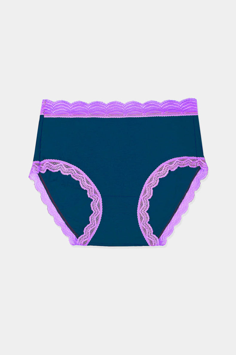 Stripe & Stare Midnight Neon Purple High Rise Knicker