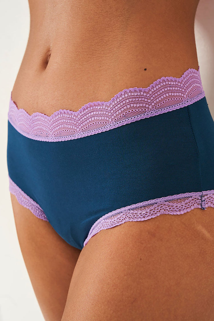 Stripe & Stare Midnight Neon Purple High Rise Knicker