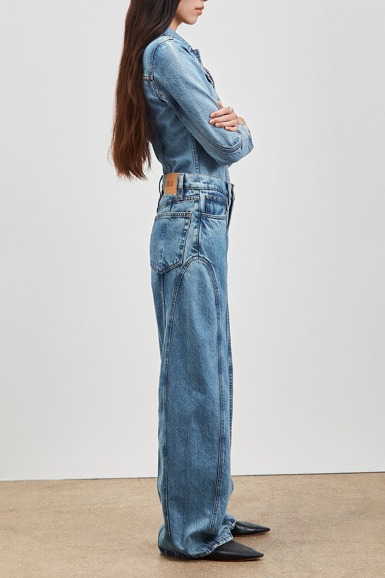 Dala Flat Blue Sling Jeans