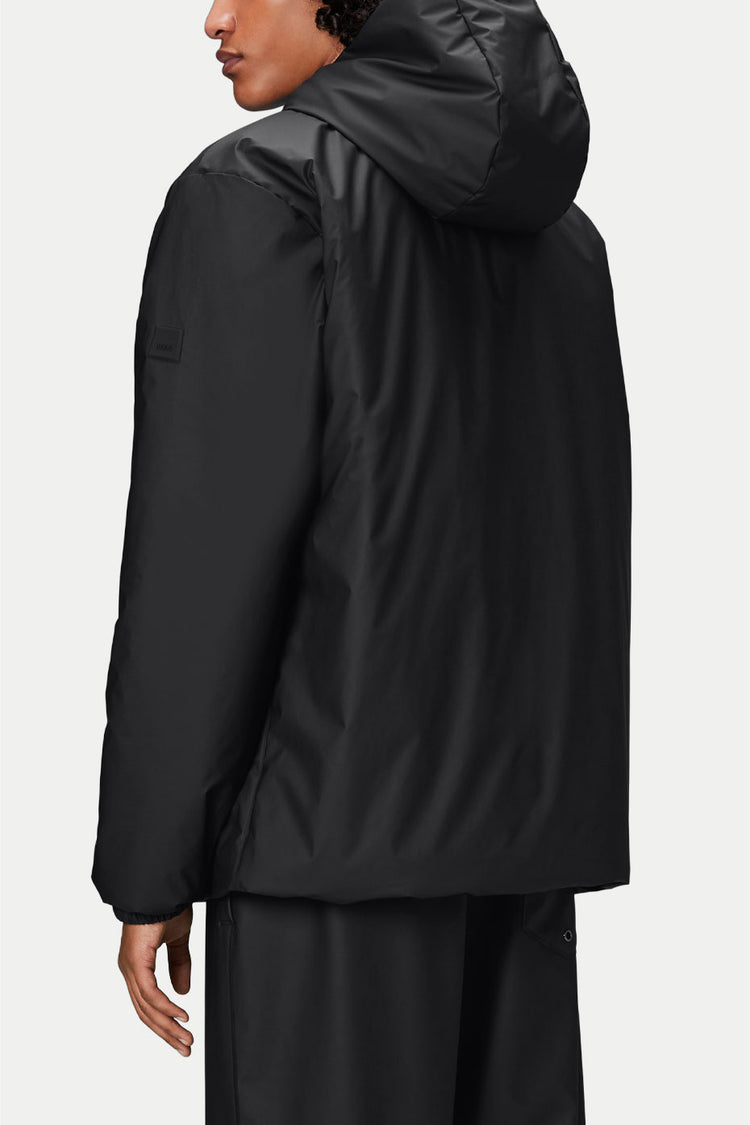 Rains Black Lohja Insulated Jacket