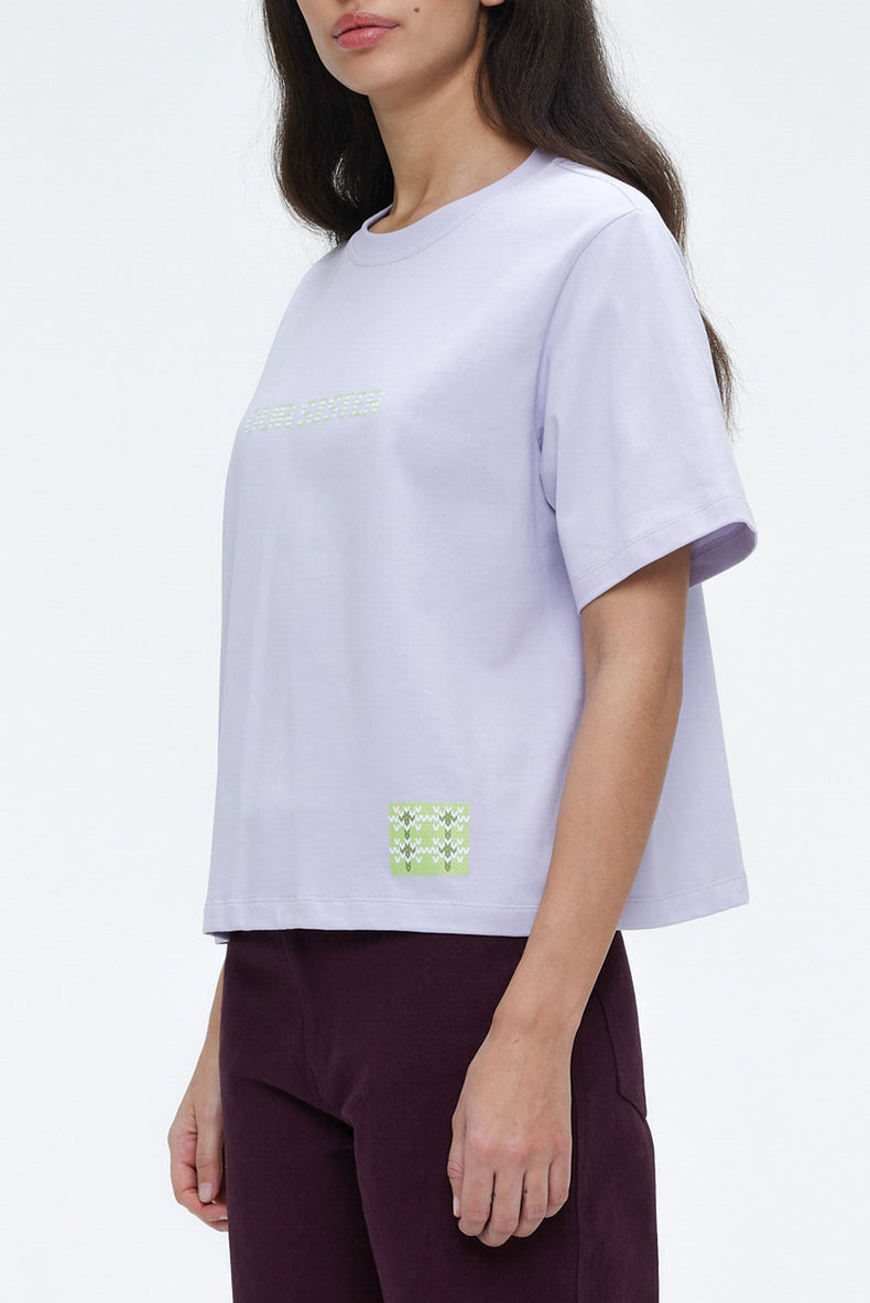 Our Sister Lilac Stitch Print Tee