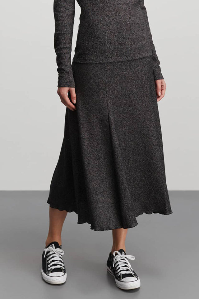Mads Nørgaard Gun Metal Lurex Saga Skirt