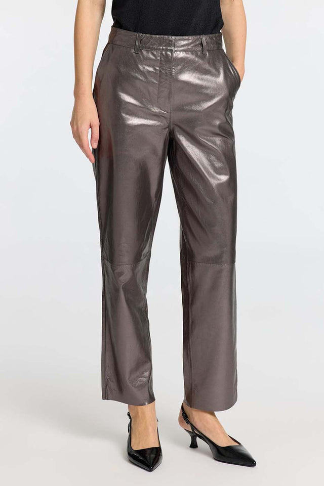 Selected Femme Silver Cora Leather Pant