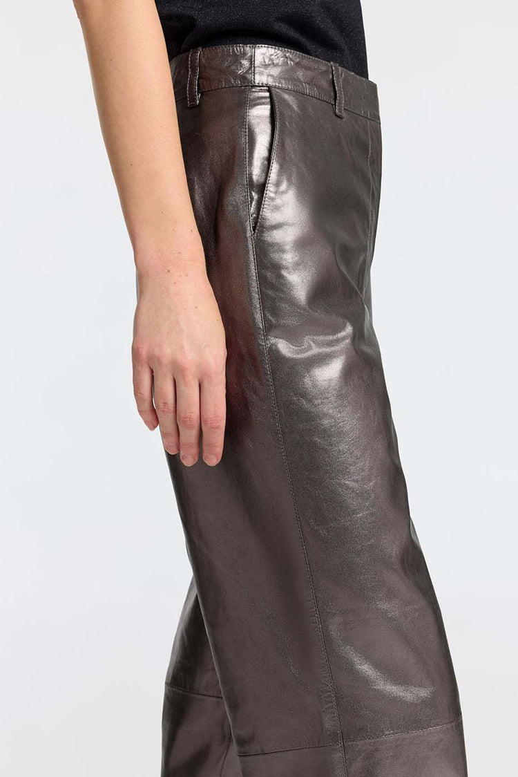 Selected Femme Silver Cora Leather Pant