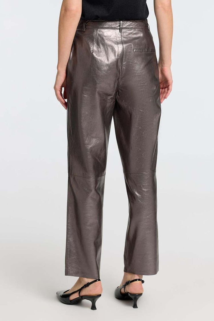 Selected Femme Silver Cora Leather Pant