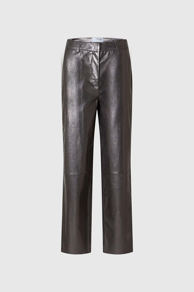 Selected Femme Silver Cora Leather Pant