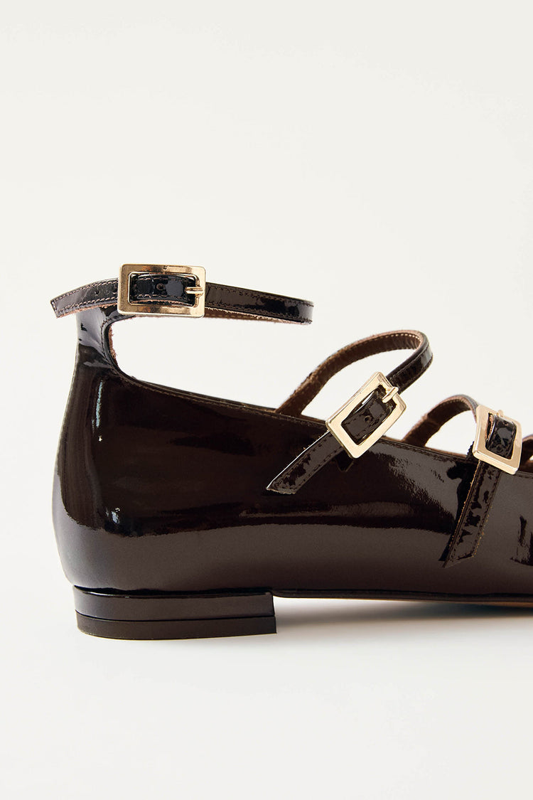 Alohas Brown Leather Luke Onix Ballet Flats