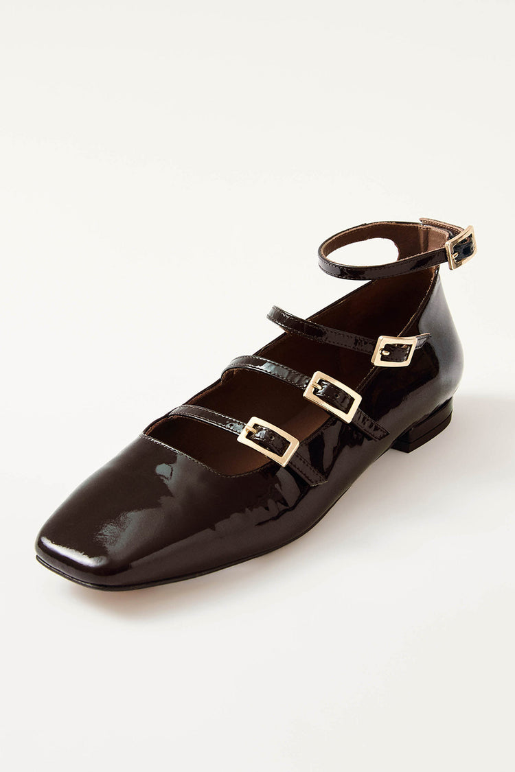 Alohas Brown Leather Luke Onix Ballet Flats