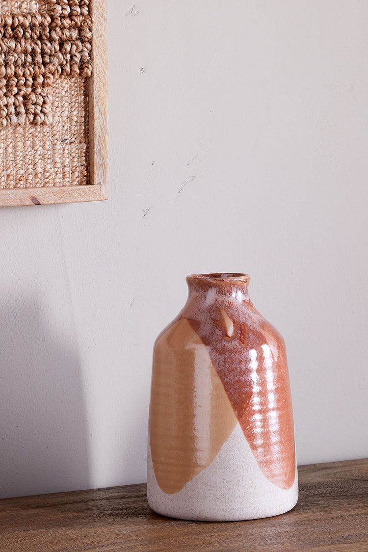 Nkuku Terracotta Mix Lucia Ceramic Vase - Large