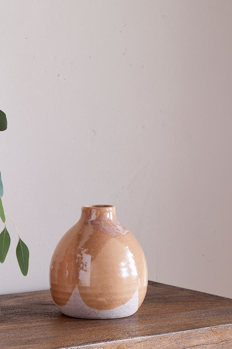 Nkuku Terracotta Mix Lucia Ceramic Vase - Small