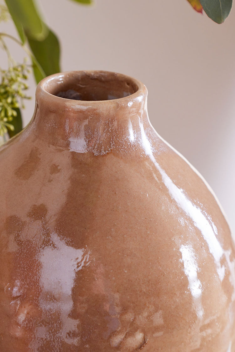 Nkuku Terracotta Mix Lucia Ceramic Vase - Small