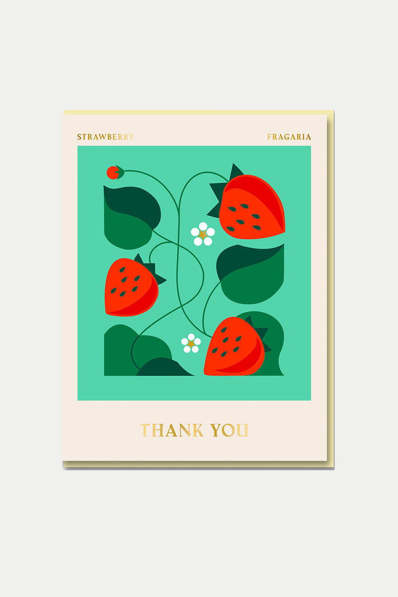1973 Spitalfields Market: Strawberry Thank You Card