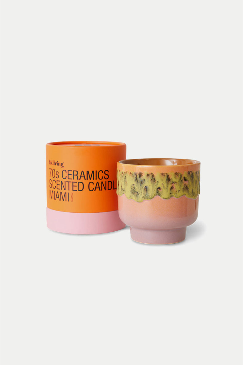 HKliving Miami 70s Ceramics Scented Candle