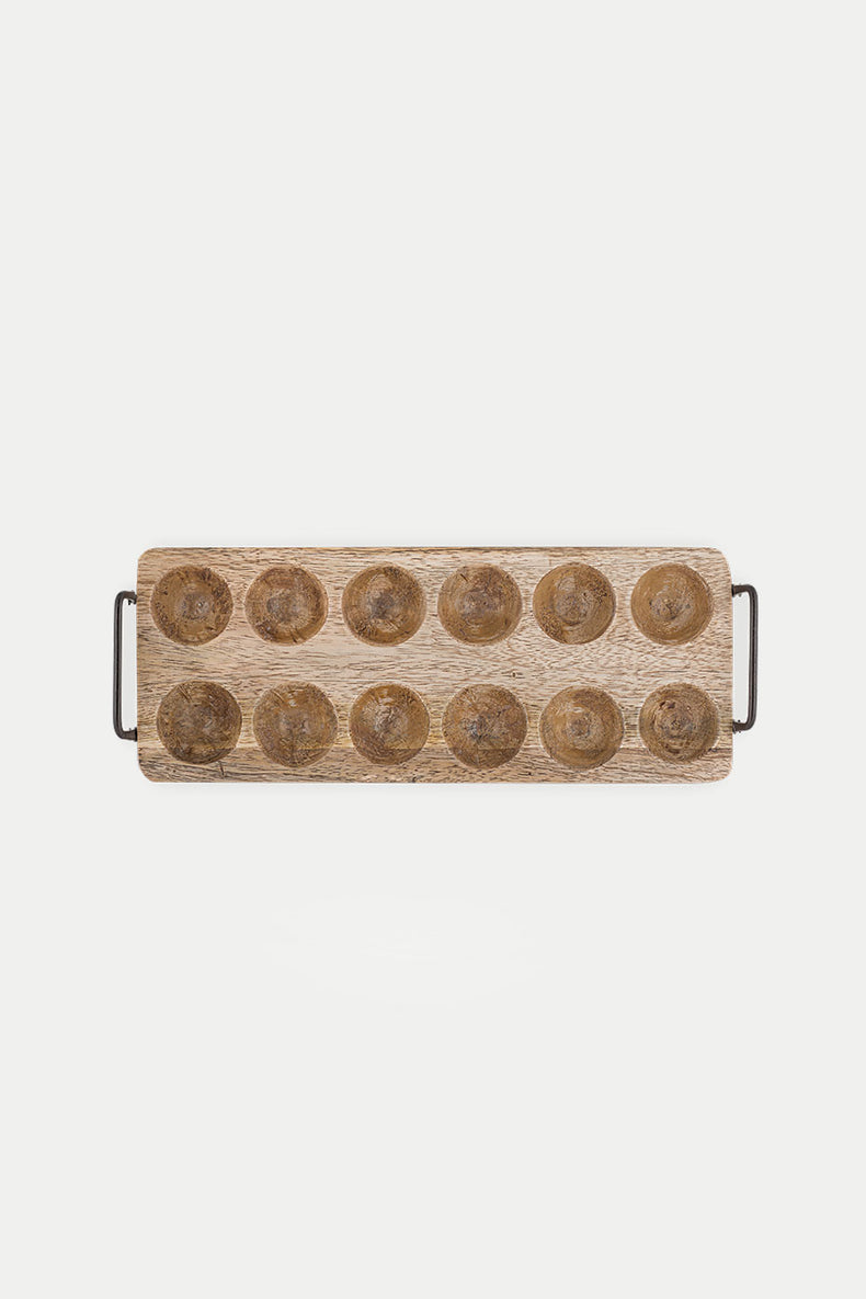 Nkuku Natural Anda Mango Wood Egg Holder