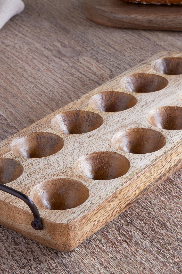 Nkuku Natural Anda Mango Wood Egg Holder
