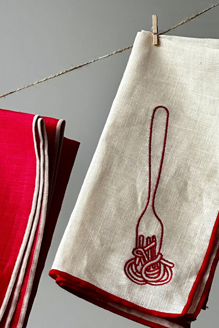 MÆGEN Spaghetti Linen Blend Napkins - Set of 2