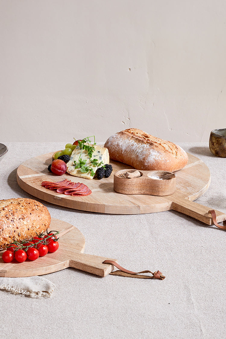 Nkuku Natural Pijja Panelled Pizza Board - Large