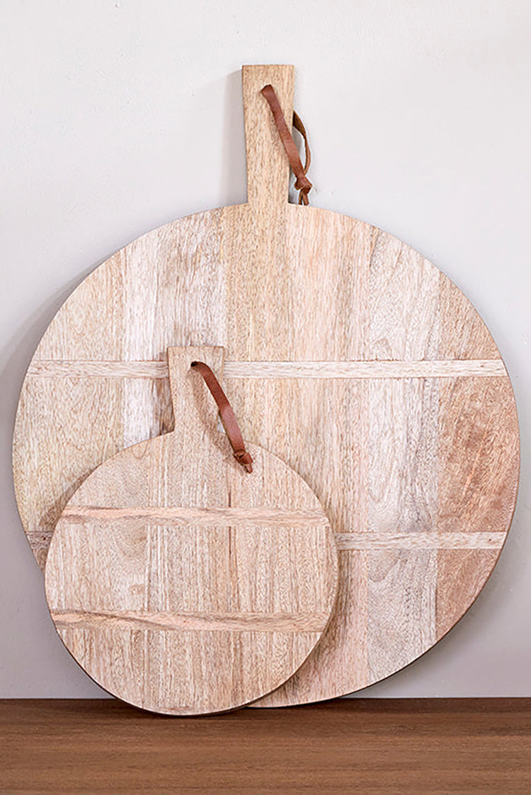 Nkuku Natural Pijja Panelled Pizza Board - Large