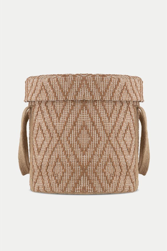 Nkuku Rust & Natural Renu Jute Laundry Basket
