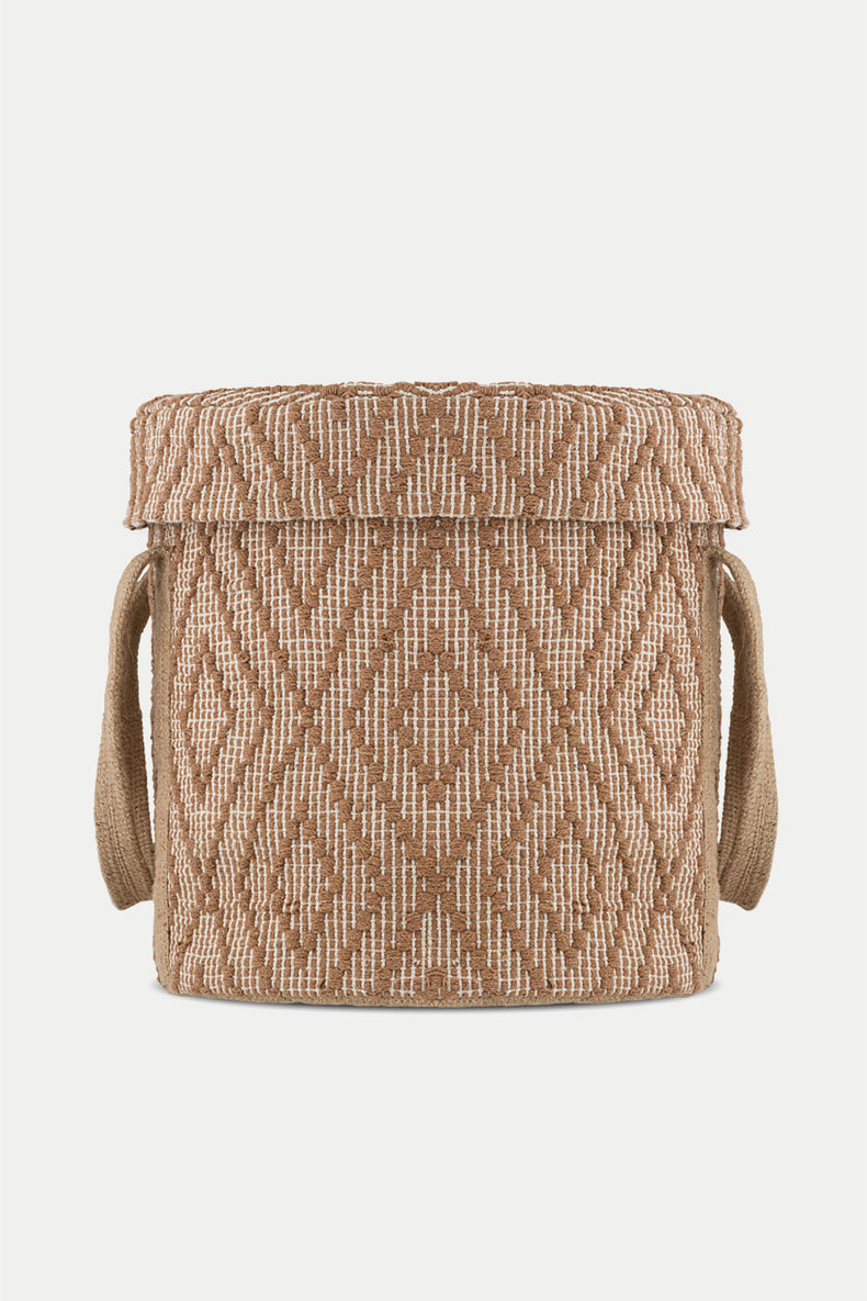 Nkuku Rust & Natural Renu Jute Laundry Basket