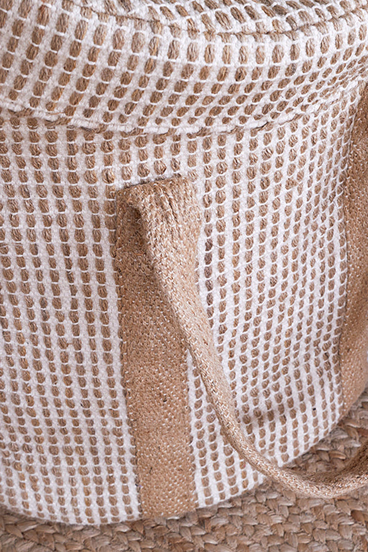 Nkuku Natural & Cream Rohia Laundry Basket