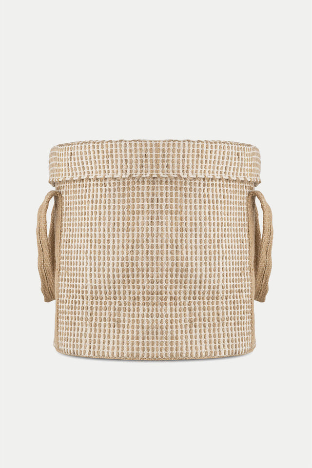 Nkuku Natural & Cream Rohia Laundry Basket