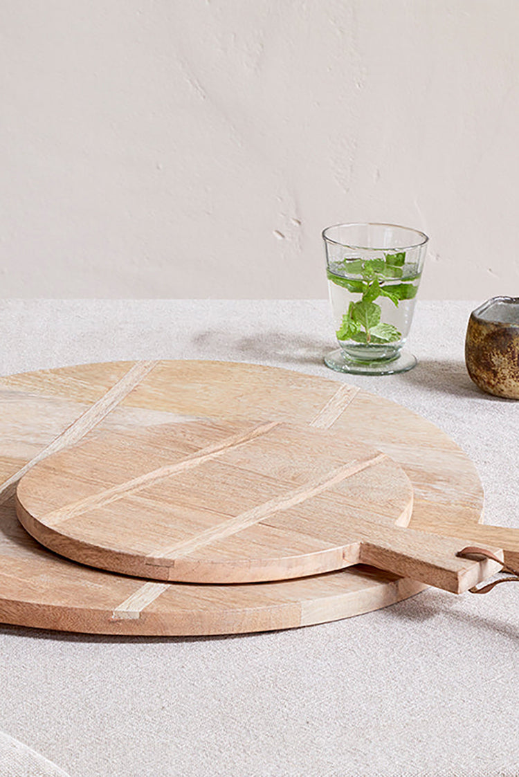 Nkuku Natural Pijja Panelled Pizza Board - Small