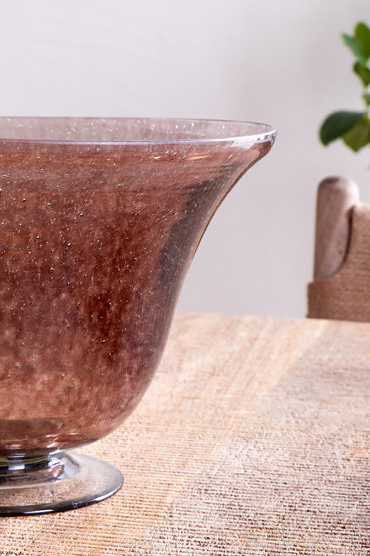Nkuku Plum Aderonke Glass Bowl