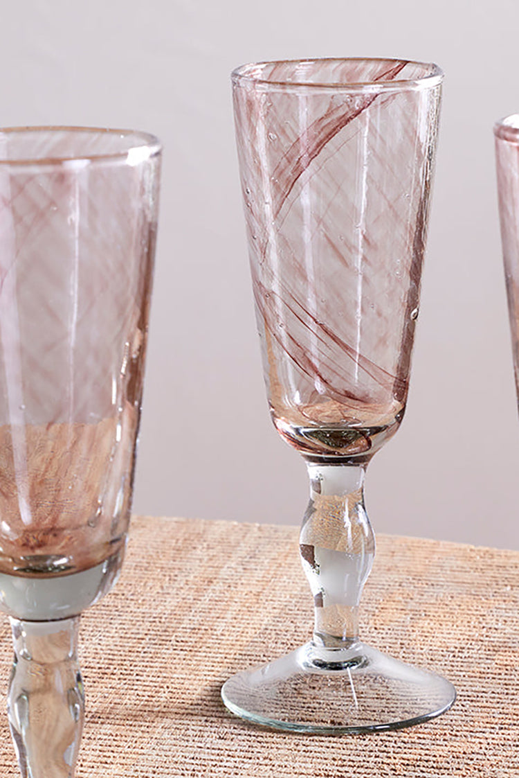 Nkuku Plum Llanera Champagne Glass