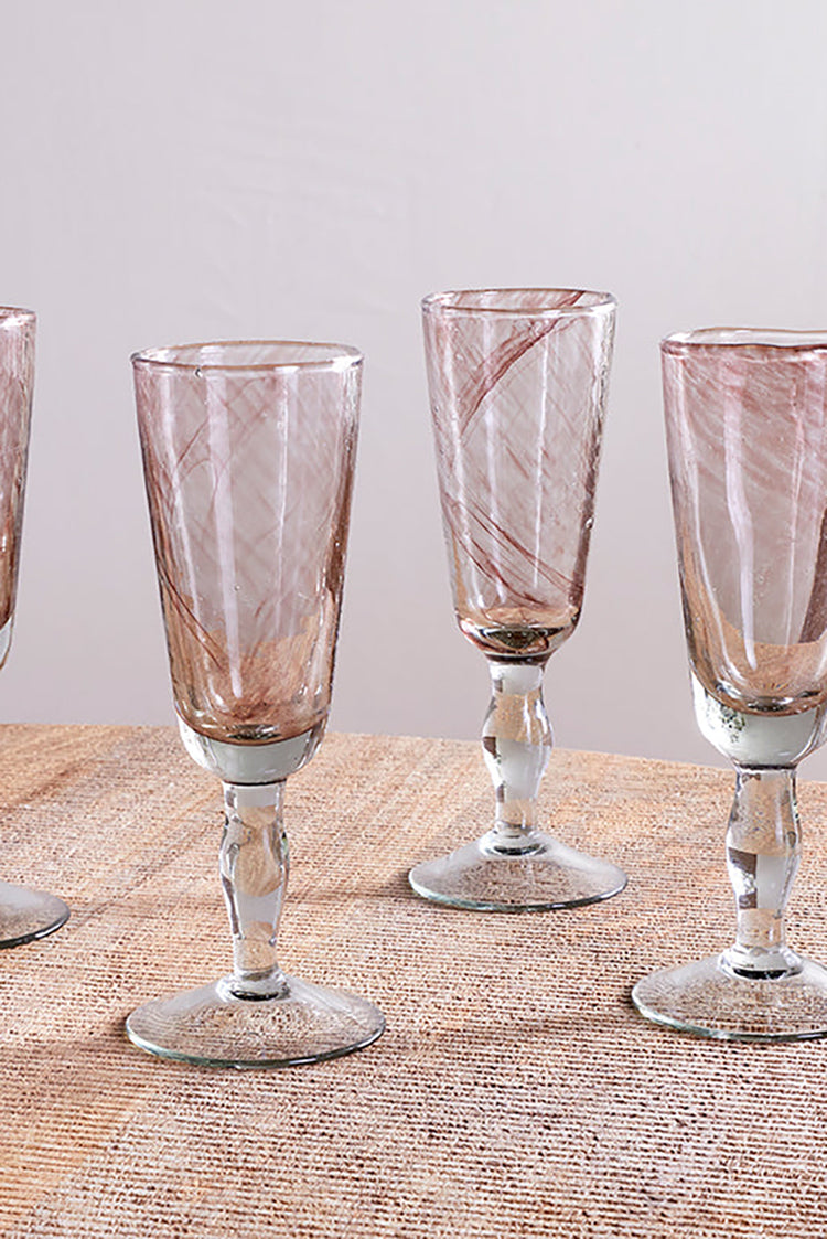 Nkuku Plum Llanera Champagne Glass