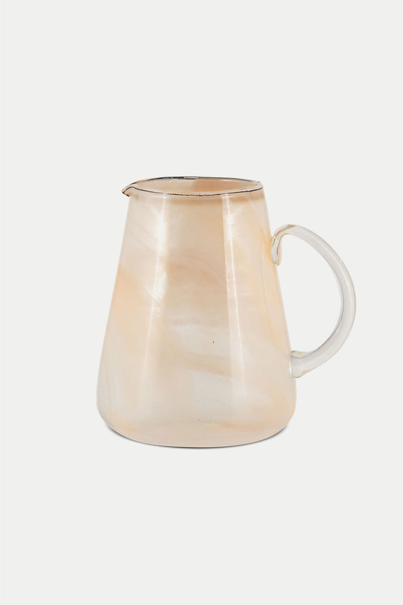 Nkuku Apricot Shirali Marble Swirl Jug