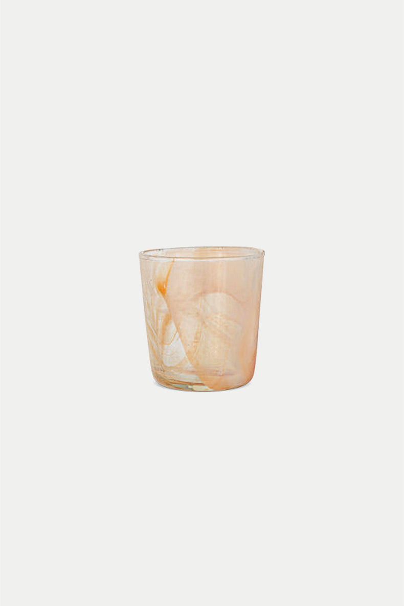 Nkuku Apricot Shirali Marble Swirl Tumbler