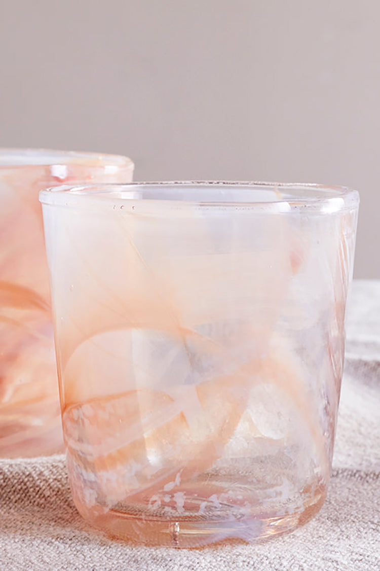Nkuku Apricot Shirali Marble Swirl Tumbler