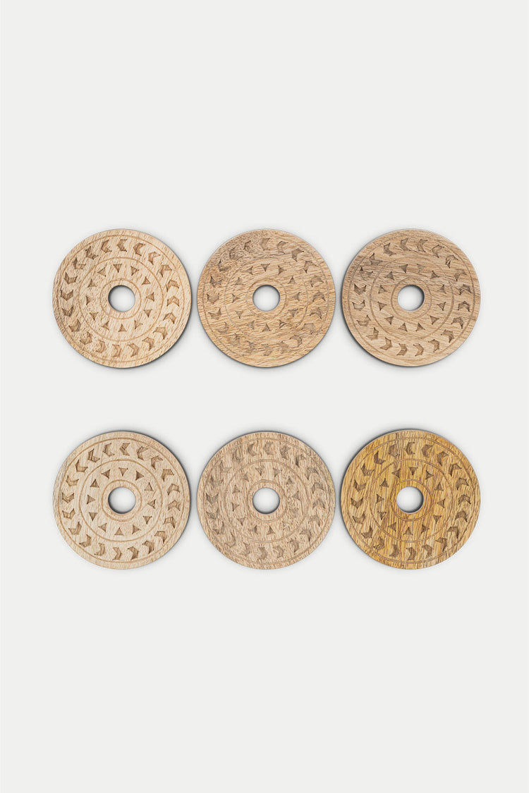 Nkuku Natural Anali Mango Wood Coasters